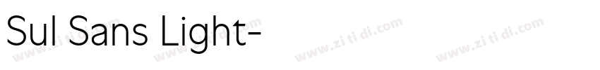 Sul Sans Light字体转换